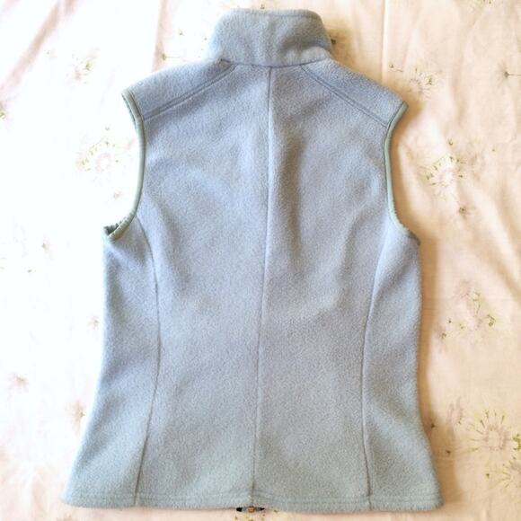 Patagonia Synchilla Vintage Baby Blue Full Zip Mock Turtleneck Vest Size XS - Picture 4 of 4